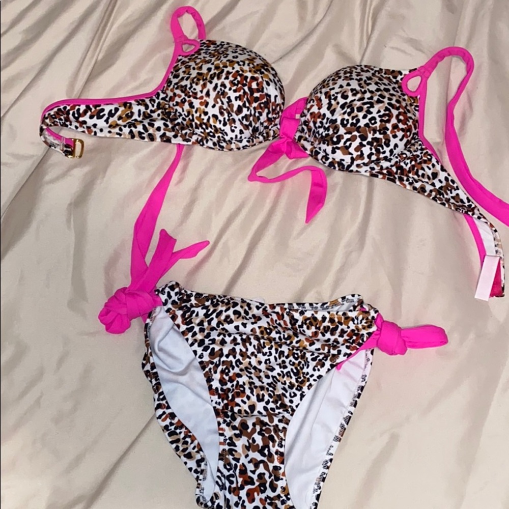 VS Leopard Print Bathing Suit Set